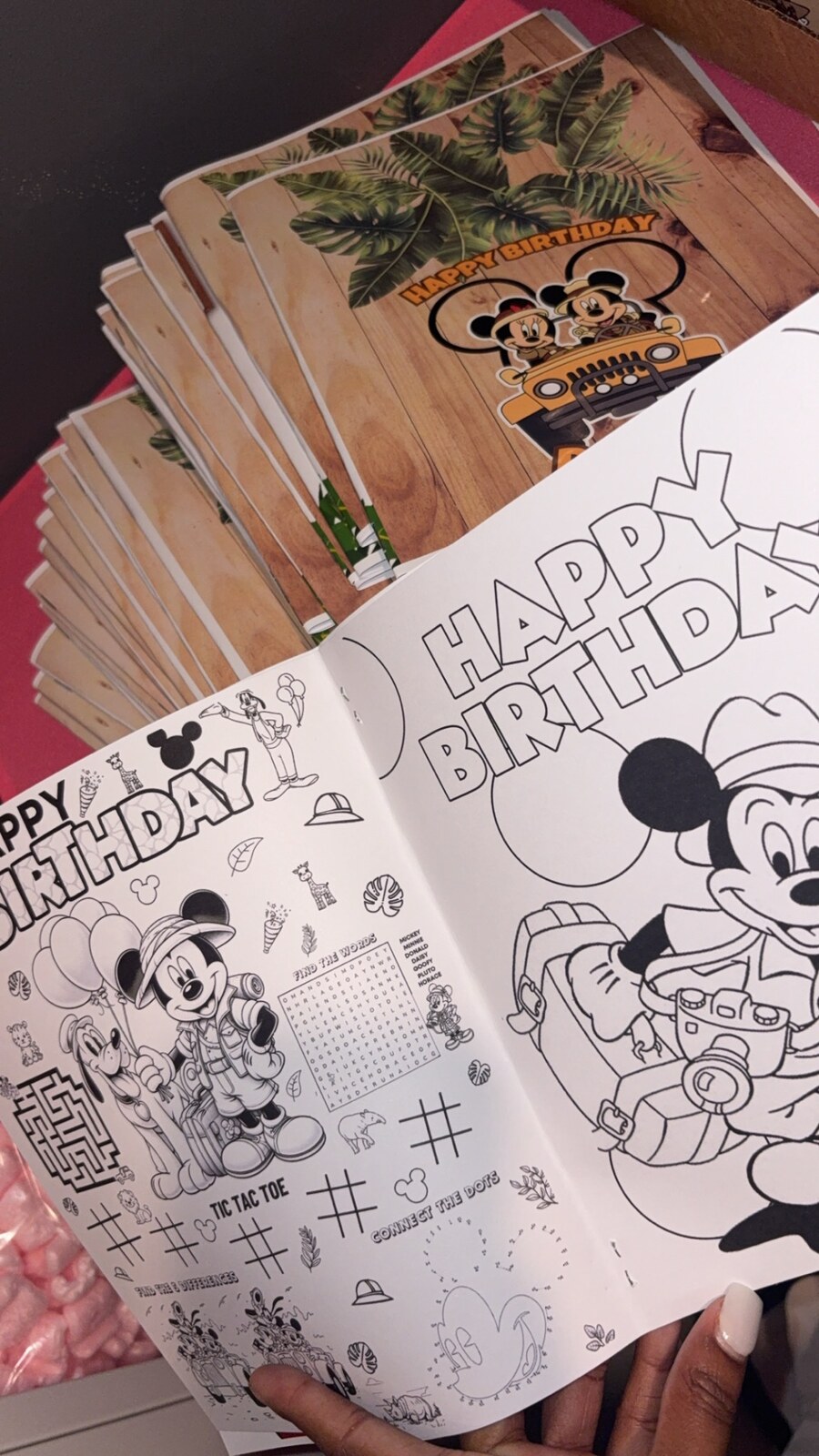 Mickey safari birthday coloring and activity books
