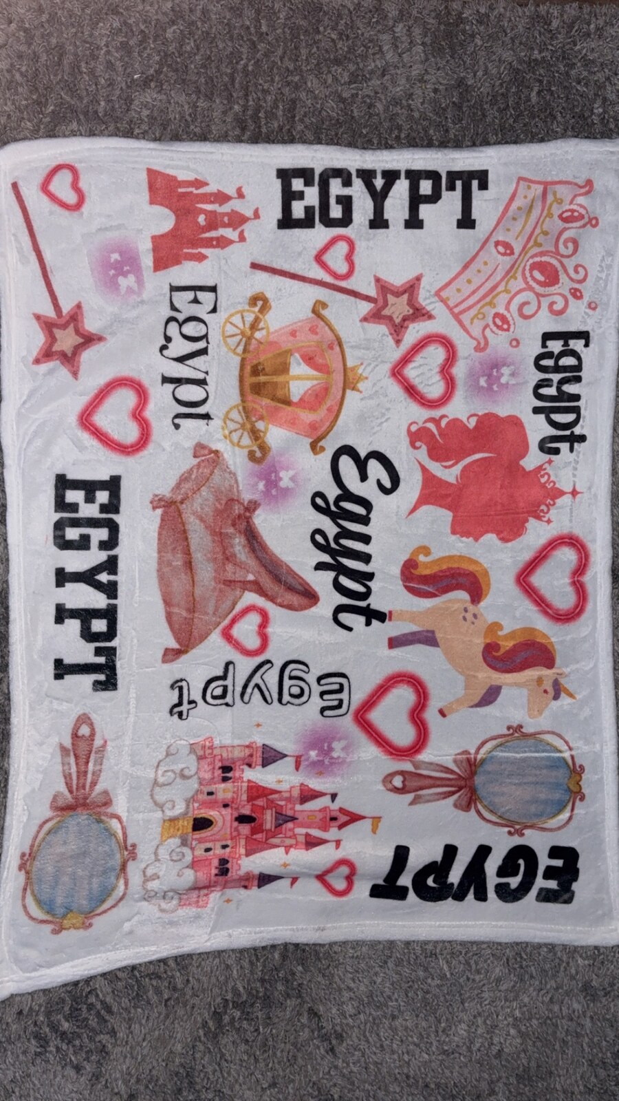 Egypt personalized princess blanket
